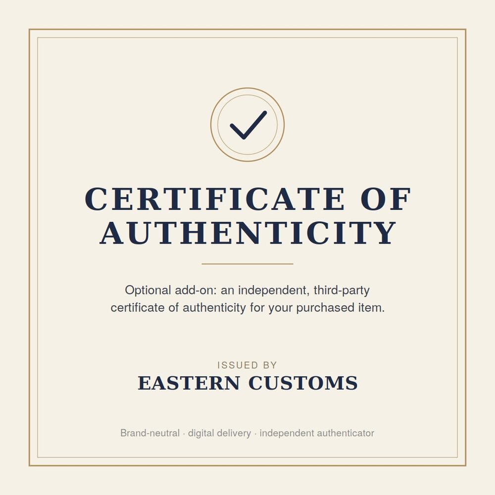 Certificate of Authenticity (Authentication Add-On)
